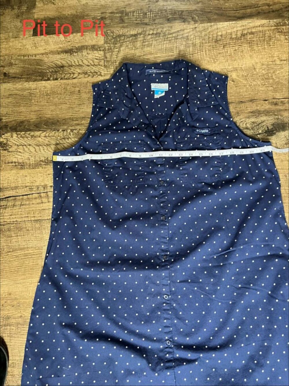 Columbia PFG Super Bonehead Polkadot Sleeveless Summer Dress Size XL - Picture 10 of 12